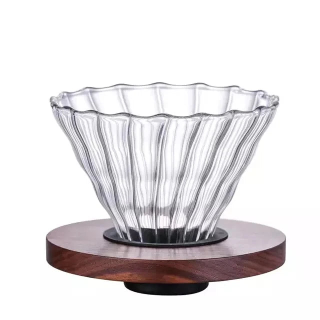 Wood v60 coffee dripper