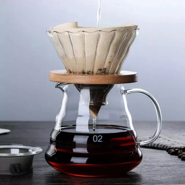 Wood v60 coffee dripper