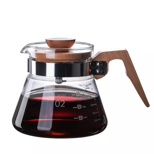 wooden coffee server