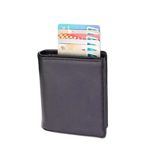 Genuine leather RFID wallet