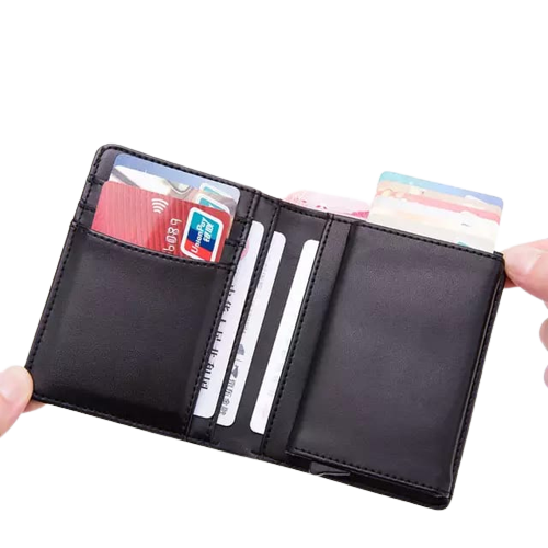 Genuine leather RFID wallet