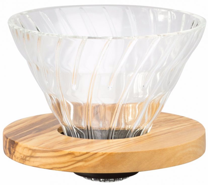 Olive wood v60 coffee dripper 02