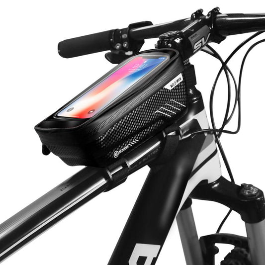 Bicycle bag with phone holder
